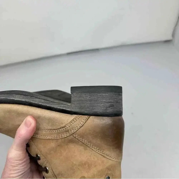 Coconuts by Matisse Mechanic Combat Boot Two Tone Leather Size 8 Steampunk - Picture 10 of 12